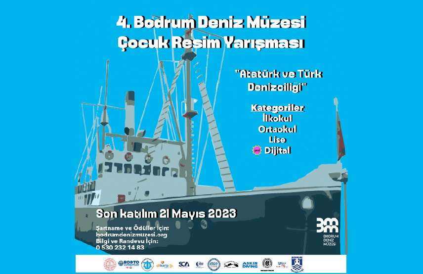 171404. Bodrum Deniz Müzesi Çocuk Resim Yarışması, “Atatürk ve Türk Denizciliği” Temasıyla Düzenleniyor.